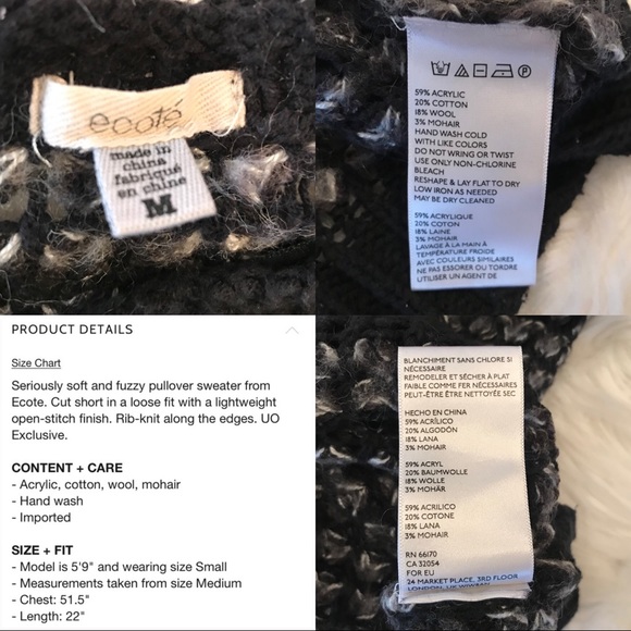 ECOTE Stardust Open-Stitch Loose Knit Sweater UO - Picture 7 of 7